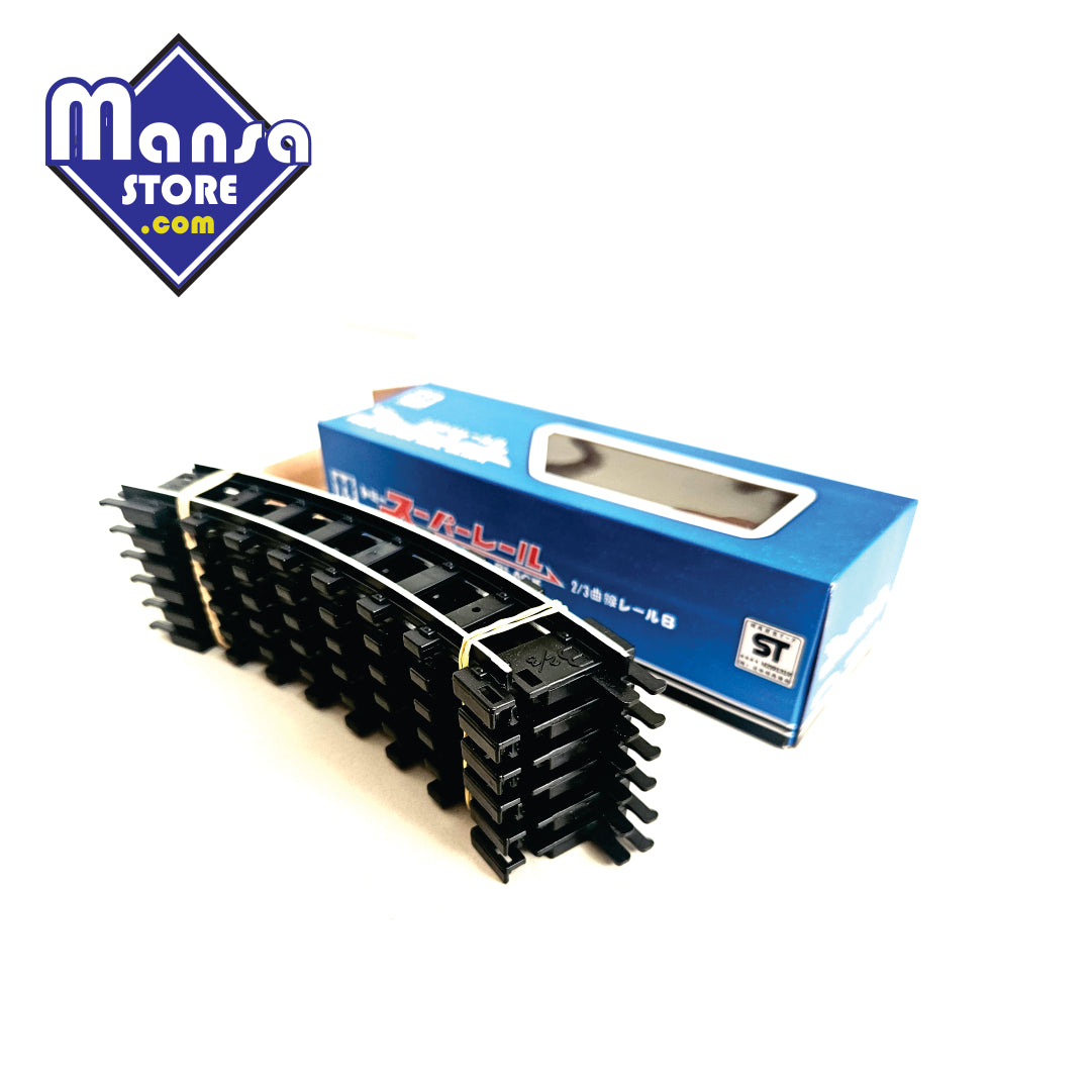 Ferrorama Tomy Curvas raio B2/3 Super Rail Black avulsas na caixa, raras e impecáveis