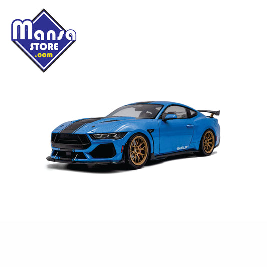 Shelby Mustang Super Snake 2025 Azul, escala 1:18 – Miniatura Premium em Metal com Portas Funcionais!