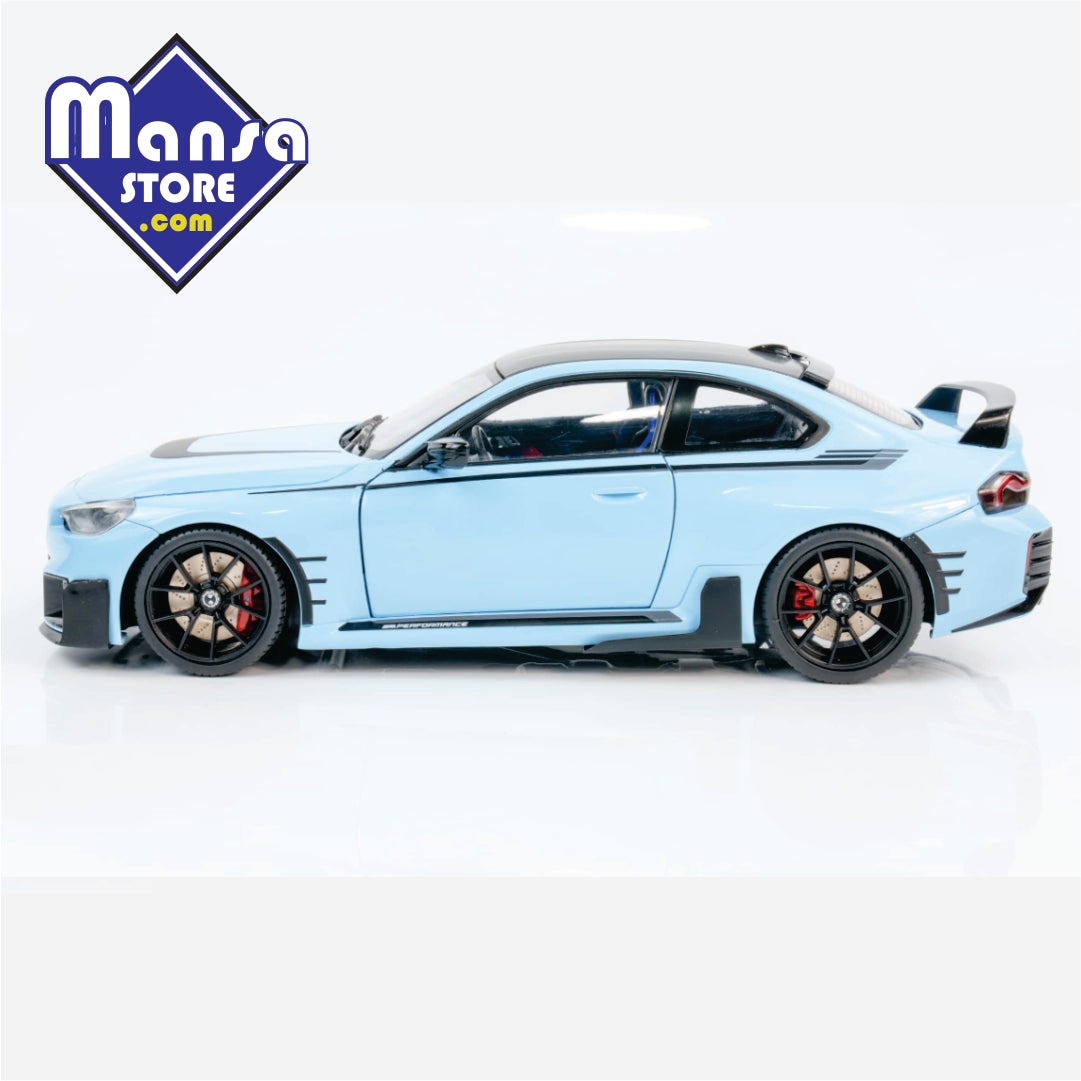 BMW M2 Performance Parts 2024, escala 1:18 – Miniatura Colecionável Premium em Diecast com Portas Funcionais!