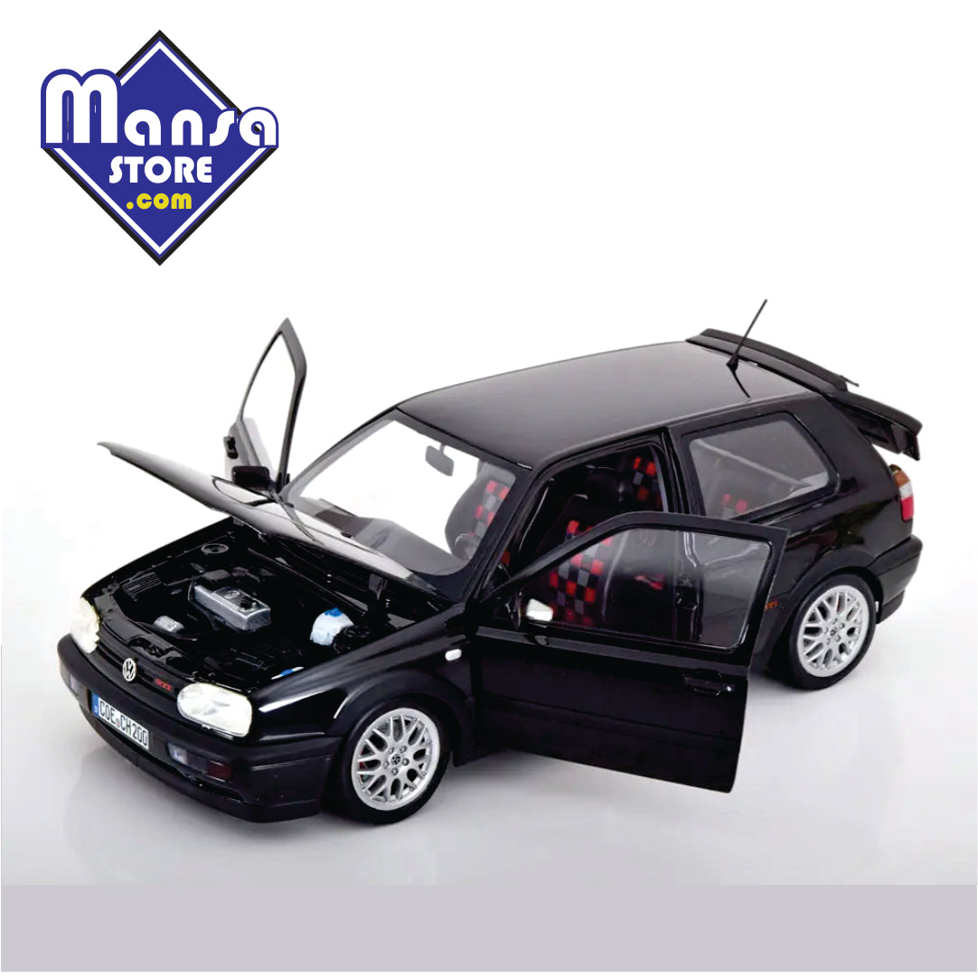 Volkswagen VW Golf GTI 1996, escala 1:18 – Com Capô, Portas e Porta-Malas Funcionais.