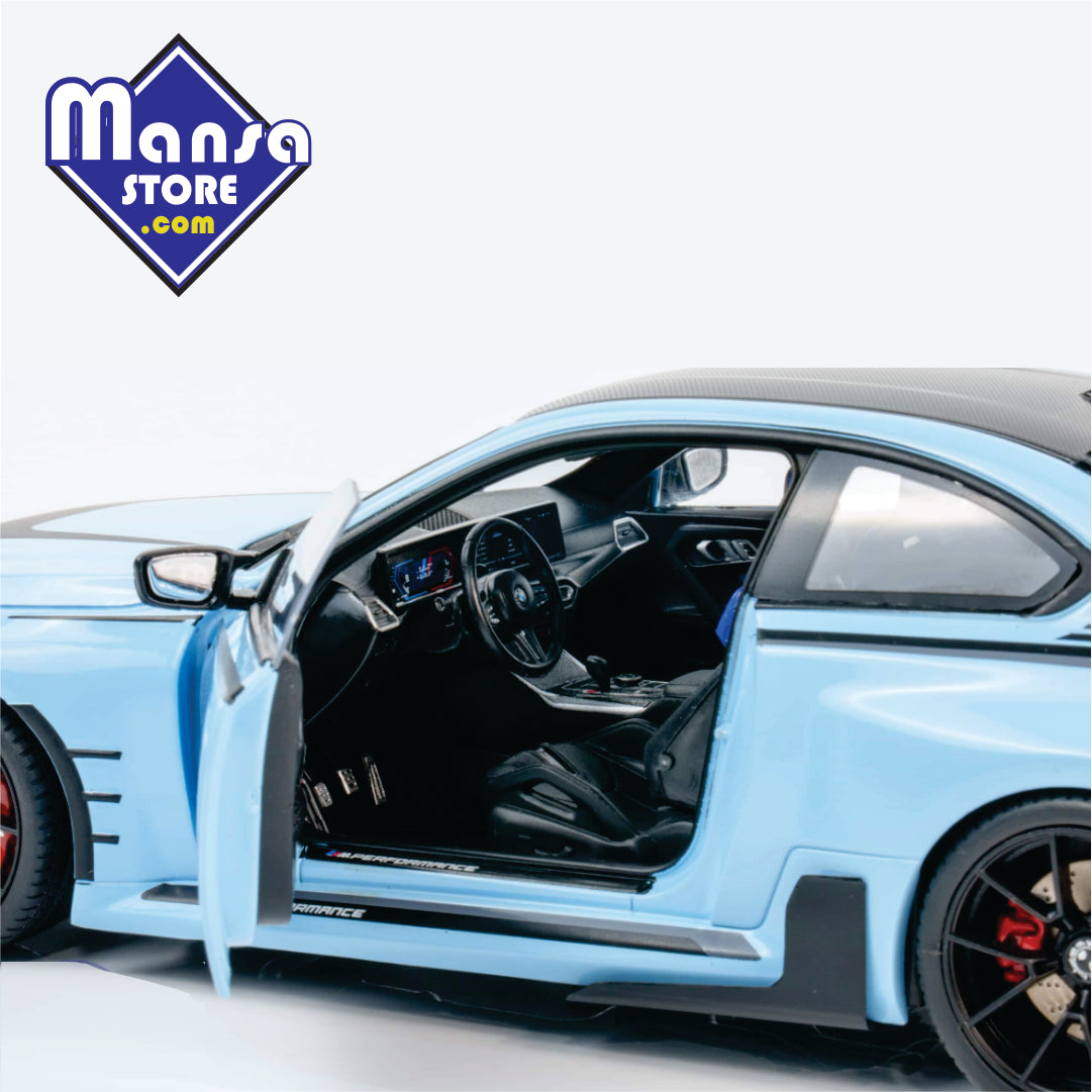 BMW M2 Performance Parts 2024, escala 1:18 – Miniatura Colecionável Premium em Diecast com Portas Funcionais!
