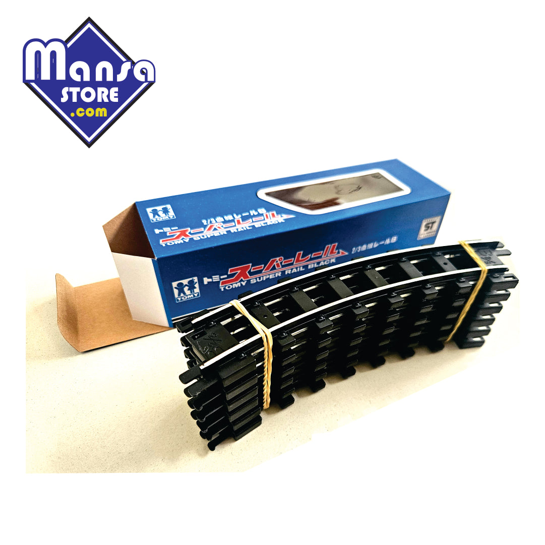 Ferrorama Tomy Curvas raio B2/3 Super Rail Black avulsas na caixa, raras e impecáveis