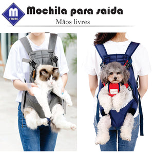 Mochila de saída mãos livres para pets