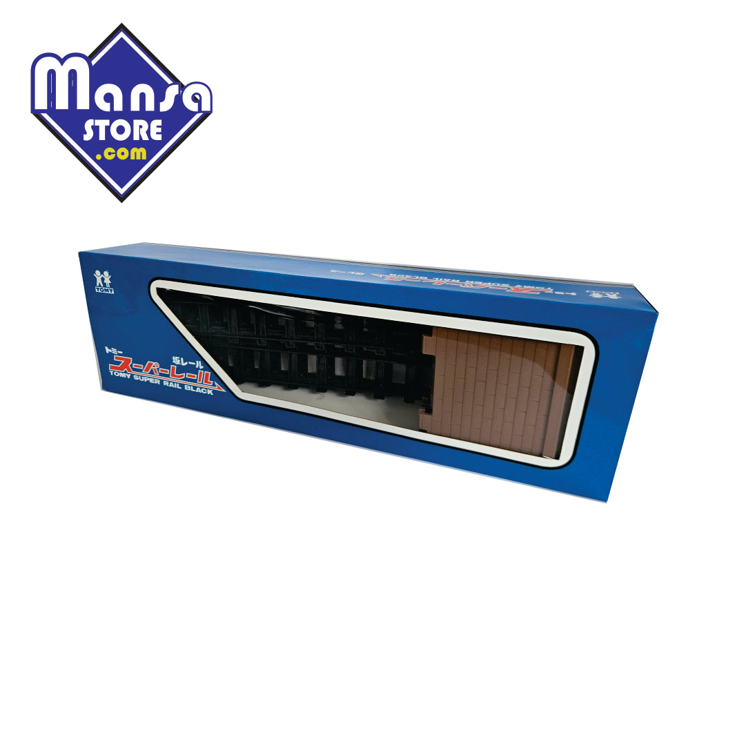 Kit de trilhos "Aclive e Declive" com 2 pilares Tomy Super Rail Black Ferrorama
